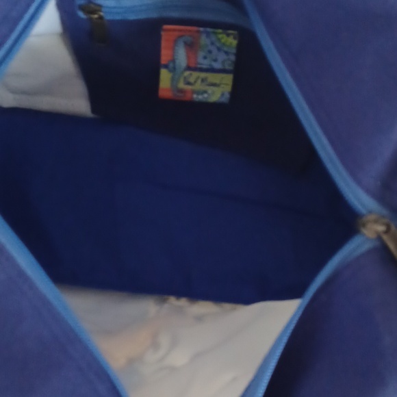 Paul Brent Canvas Beach Tote Bag / Purse With Beaded Starfish - Picture 14 of 16